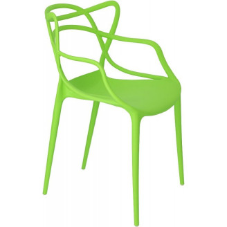 Designerskie Krzesło ażurowe z tworzywa Lexi zielone D2.Design do kuchni, kawiarni i restauracji.