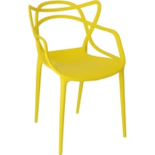 Designerskie Krzesło ażurowe z tworzywa Lexi żółte D2.Design do kuchni, kawiarni i restauracji.