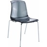 Stylowe Krzesło nowoczesne ALLEGRA czarne przezroczyste Siesta do salonu, kuchni i restuaracji.