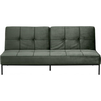 Stylowa Sofa welurowa rozkładana 3 osobowa Perugia 198 zielona Actona do salonu.