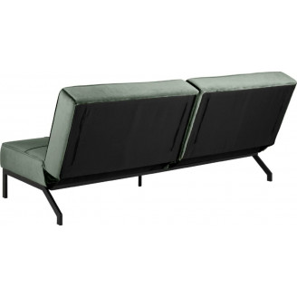 Stylowa Sofa welurowa rozkładana 3 osobowa Perugia 198 zielona Actona do salonu.