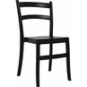Stylowe Krzesło z tworzywa TIFFANY czarne Siesta do stołu.