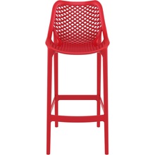 Krzesło barowe plastikowe ażurowe AIR BAR 75 czerwone Siesta do kuchni, restauracji i baru.