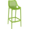 Krzesło barowe plastikowe ażurowe AIR BAR 75 zielone tropikalne Siesta do kuchni, restauracji i baru.