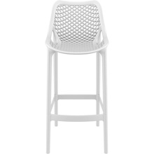 Krzesło barowe plastikowe ażurowe AIR BAR 75 białe Siesta do kuchni, restauracji i baru.