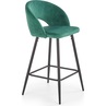 Krzesło barowe tapicerowane H-96 65 ciemno zielone Halmar do kuchni, restauracji i baru.