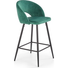 Krzesło barowe tapicerowane H-96 65 ciemno zielone Halmar do kuchni, restauracji i baru.