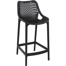 Krzesło barowe plastikowe ażurowe AIR BAR 65 czarne Siesta do kuchni, restauracji i baru.