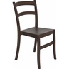 Stylowe Krzesło z tworzywa TIFFANY brązowe Siesta do stołu.