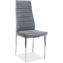 Krzesło welurowe nowoczesne H-261 Velvet szare Signal do jadalni, kuchni i salonu.