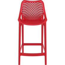 Krzesło barowe plastikowe ażurowe AIR BAR 65 czerwone Siesta do kuchni, restauracji i baru.