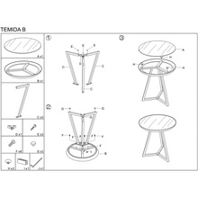Nowoczesny Stolik kawowy szklany okrągły Temida 42 marmur/chrom Signal do salonu, poczekalni lub kawiarni.