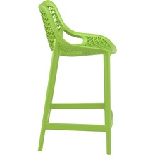 Krzesło barowe plastikowe ażurowe AIR BAR 65 zielone tropikalne Siesta do kuchni, restauracji i baru.