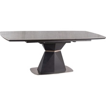 Stół rozkładany z marmurowym blatem Cortez 160x90 szary marmur Signal do kuchni, jadalni i salonu.