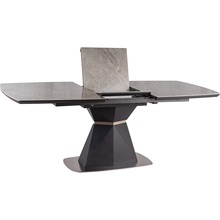 Stół rozkładany z marmurowym blatem Cortez 160x90 szary marmur Signal do kuchni, jadalni i salonu.