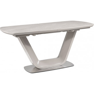 Stół rozkładany z marmurowym blatem Armani Ceramic 160x90 szary marmur Signal do kuchni, jadalni i salonu.