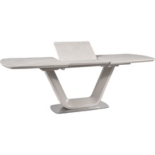 Stół rozkładany z marmurowym blatem Armani Ceramic 160x90 szary marmur Signal do kuchni, jadalni i salonu.