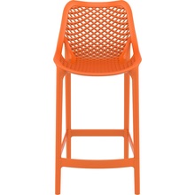 Krzesło barowe plastikowe ażurowe AIR BAR 65 pomarańczowe Siesta do kuchni, restauracji i baru.