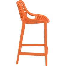 Krzesło barowe plastikowe ażurowe AIR BAR 65 pomarańczowe Siesta do kuchni, restauracji i baru.