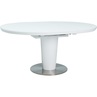 Stół rozkładany okrągły na jednej nodze Orbit 120 biały Signal do kuchni, jadalni i salonu.