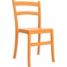 Stylowe Krzesło z tworzywa TIFFANY pomarańczowe Siesta do stołu.