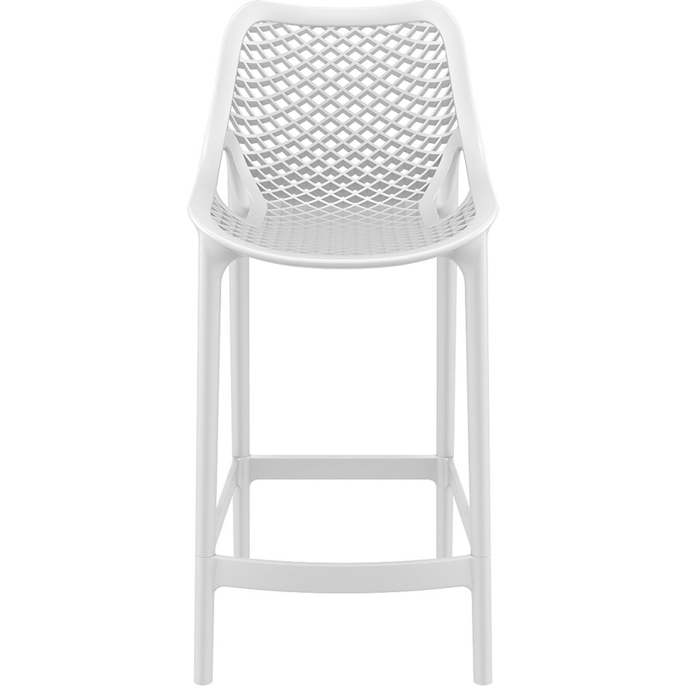 Krzesło barowe plastikowe ażurowe AIR BAR 65 białe Siesta do kuchni, restauracji i baru.