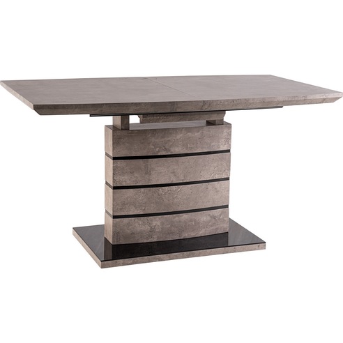 Stół rozkładany na jednej nodze Leonardo 140x80 beton Signal do kuchni, jadalni i salonu.