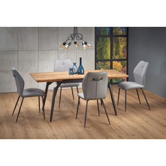 Stół rozkładany loft Cambell 140x80 dąb naturalny Halmar do jadalni, kuchni i salonu.
