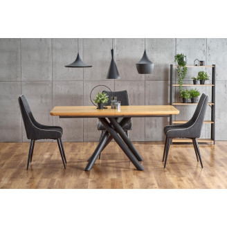Stół rozkładany loft Derrick 160x90 dąb naturalny Halmar do kuchni, jadalni i salonu.