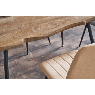 Stół industrialny Larson 120x80 dąb naturalny Halmar do kuchni, jadalni i salonu.