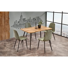 Stół industrialny Larson 120x80 dąb naturalny Halmar do kuchni, jadalni i salonu.