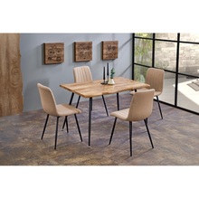 Stół industrialny Larson 120x80 dąb naturalny Halmar do kuchni, jadalni i salonu.