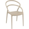 Stylowe Krzesło z tworzywa PIA szarobrązowe Siesta do stołu.