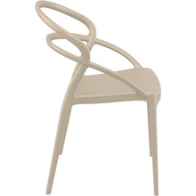 Stylowe Krzesło z tworzywa PIA szarobrązowe Siesta do stołu.