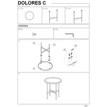Nowoczesny Stolik kawowy okrągły Dolores 50 biały marmur Signal do salonu, poczekalni lub kawiarni.