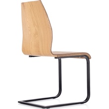 Krzesło pikowane z ekoskóry K265 czarny/brąz Halmar do kuchni, jadalni i salonu.