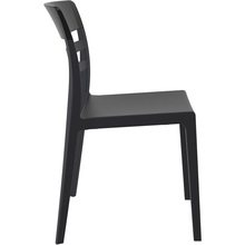 Stylowe Krzesło z tworzywa MOON czarne/czarne przezroczyste Siesta do salonu, kuchni i restuaracji.
