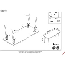 Stół industrialny Larson 120x80 dąb naturalny Halmar do kuchni, jadalni i salonu.
