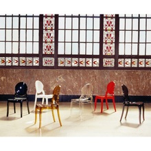 Designerskie Krzesło z tworzywa ELIZABETH lśniące czerwone Siesta do kuchni, kawiarni i restauracji.