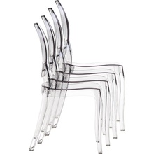 Designerskie Krzesło z tworzywa ELIZABETH lśniące białe Siesta do kuchni, kawiarni i restauracji.