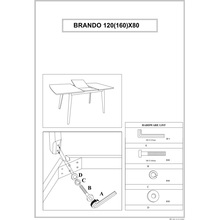 Stół rozkładany skandynawski Brando 120x80 dąb Signal do jadalni, kuchni i salonu.