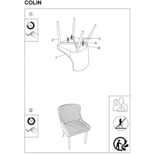 Krzesło welurowe pikowane Colin Velvet czarne Signal do kuchni, jadalni i salonu.