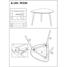 Stół Karl 90 dąb Signal do salonu, kuchni i jadalni.