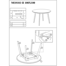 Stół okrągły skandynawski Mosso III 100 biały Signal do jadalni, kuchni i salonu.