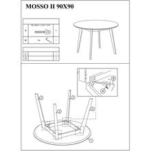 Stół okrągły skandynawski Mosso II 90 dąb Signal do jadalni, kuchni i salonu.