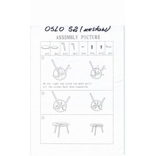 Skandynawski Zestaw stolików szklanych Oslo przezroczysty/dąb Signal do salonu, poczekalni lub kawiarni.