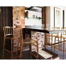 Krzesło barowe glamour OPERA BAR 75 bursztynowe przezroczyste Siesta do kuchni, restauracji i baru.