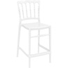Krzesło barowe glamour OPERA BAR 65 lśniące białe Siesta do kuchni, restauracji i baru.