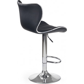 Hoker barowy z oparciem H69 czarny Halmar do kuchni, restauracji i baru.