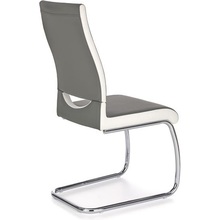 Krzesło nowoczesne z ekoskóry na płozie K259 popielate Halmar do jadalni, kuchni i salonu.